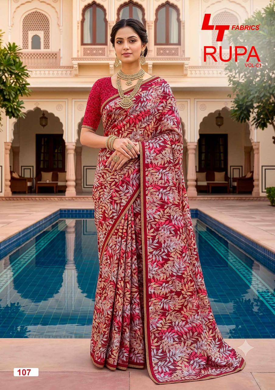 RUPA VOL- 1 By KASHVI CREATION 101 To 108 Series Indian Traditional Wear Collection Beautiful Stylish Fancy Colorful Casuals Wear Dola Silk Print Sarees At Wholesale Price